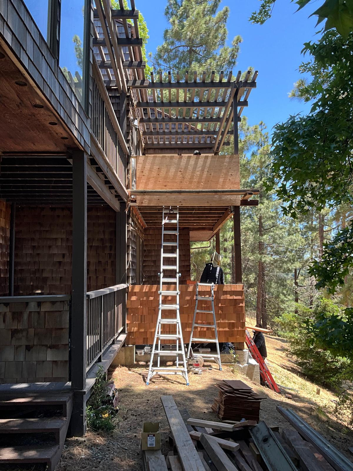 Deck construction in progress