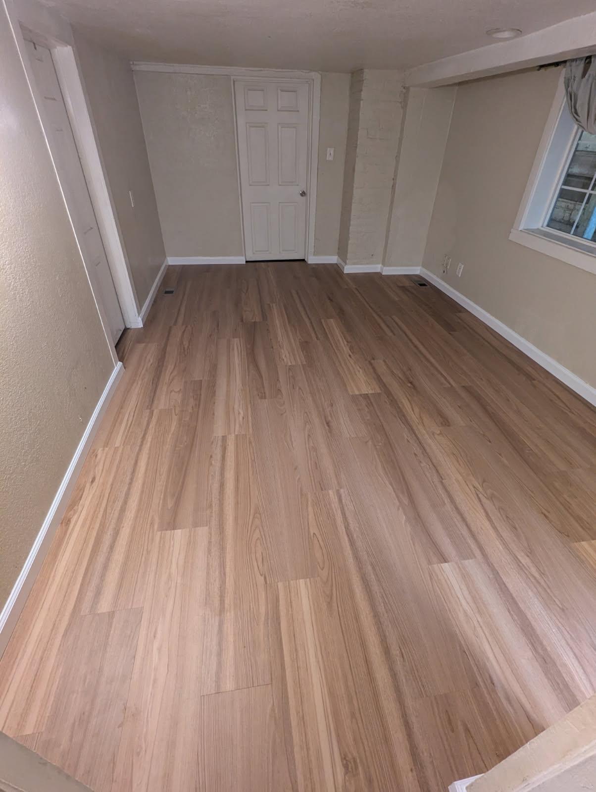 Finished flooring installation